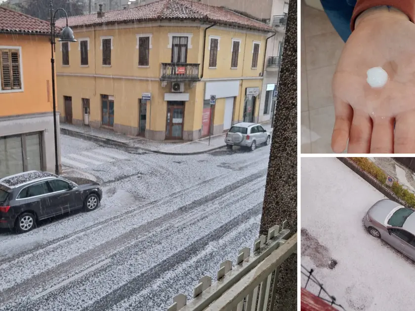 Alcuni scatti della grandinata a Monfalcone e nell'Isontino