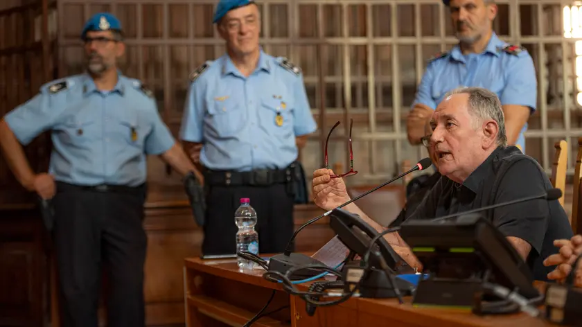 Paolo Bellini durante il processo per la Strage di Bologna