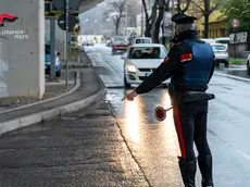 Un posto di blocco dei carabinieri