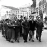 Una protesta di lavoratori a Trieste (foto Istituto Saranz)
