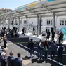 La nuova stazione di ricarica elettrica per gli autobus ecologici di Trieste Trasporti presentata a Broletto. Foto Lasorte