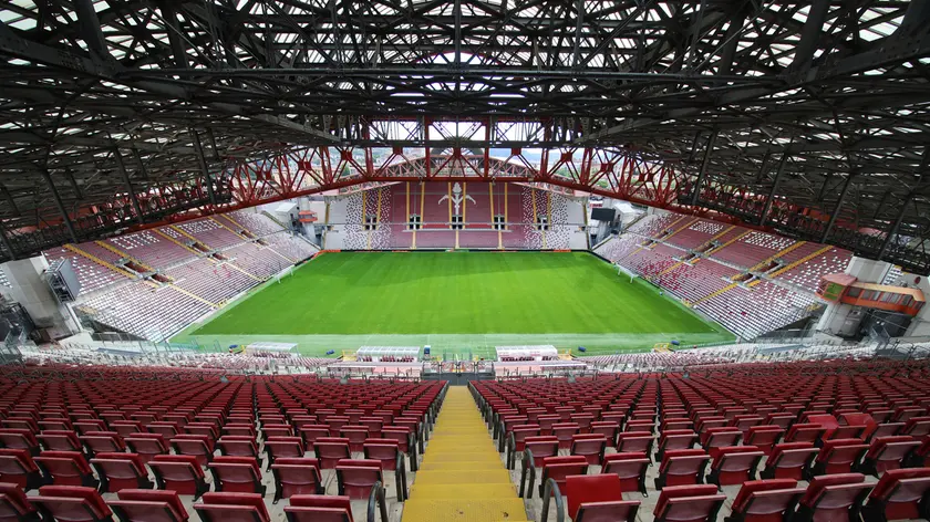 Lo stadio Rocco deserto (foto Andrea Lasorte)