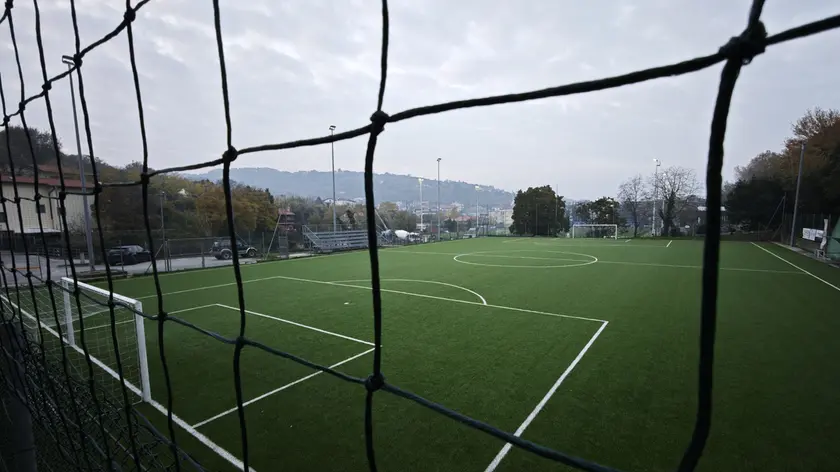 Un campo di calcio a 7 in un'immagine d'archivio