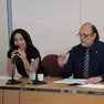 Il sindaco Luca Fasan e l'ex prima cittadina Cisint
