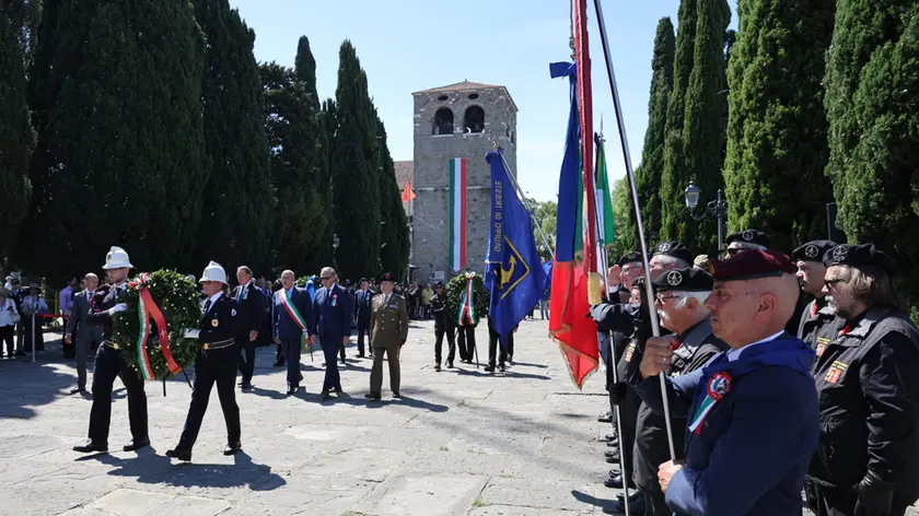 Domenica 24 maggio 2026, il parco della Rimembranza compie 100 anni. Si è tenuta alle 11 la cerimonia di Onore dei caduti in tutte le guerre e Commemorazione del centenario nel piazzale di San Giusto. Foto Lasorte