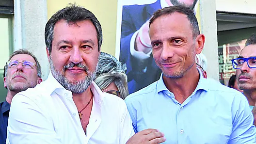 Salvini e Fedriga all’inaugurazione della sede della Lega a Udine