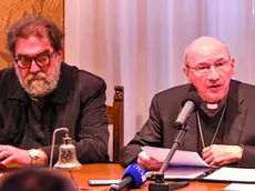 Don Paolo Zuttion (Caritas) con l’amministratore apostolico Carlo Redaelli