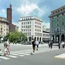 Piazza Oberdan sta diventando un crocevia dello spaccio di droga in città (foto Lasorte)