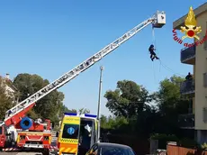 L'intervento dei Vigili del fuoco