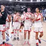 I giocatori della Pallacanestro Trieste al termine di gara-5 a Brescia (Ciamillo-Lasorte)