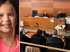 La piccola Penelope Cossaro e, a destra, il processo a Udine