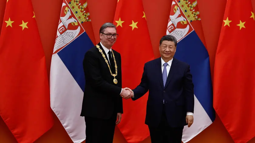 Il presidente Xi Jinping con Aleksandar Vučić
