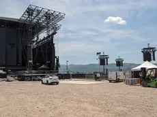 Il palco del concerto di Cremonini (Tibaldi)