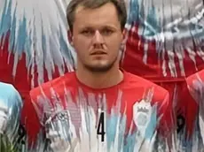Jan Bensa nella maglia dello SloVolley nella stagione 2024/25