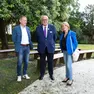Licinio Gardin, dirigente del settore Urbanistica, il sindaco Ziberna e la sua vice Gatta (Foto Daniele Tibaldi)