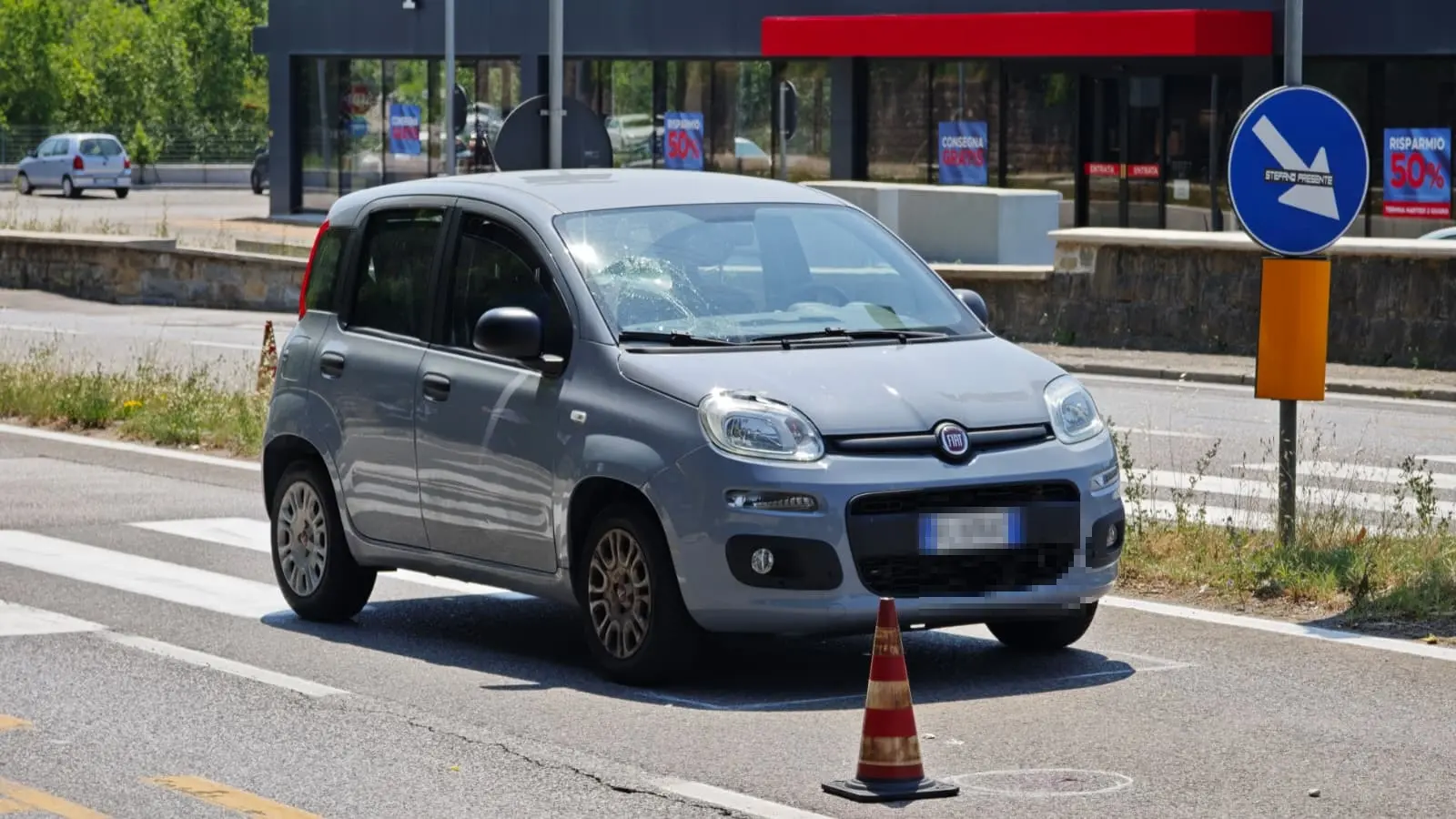 L'auto coinvolta nell'incidente (Lasorte)