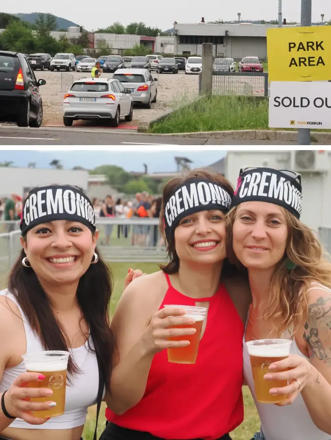 L'attesa per il concerto di Cremonini a Gorizia tra bus navetta e parcheggi (foto Arianna Simcic)