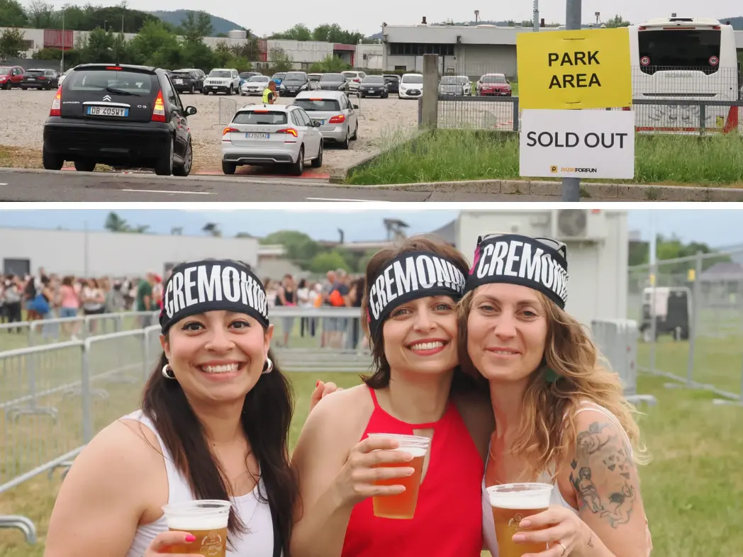 L'attesa per il concerto di Cremonini a Gorizia tra bus navetta e parcheggi (foto Arianna Simcic)