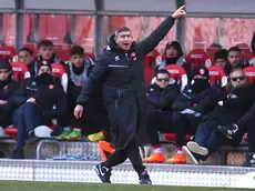 Augusto Gentilini ai tempi della panchina della Triestina (archivio Lasorte)