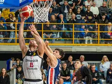 Andrea Colli in azione nei playoff giocati dalla Dinamo contro Pizzighettone