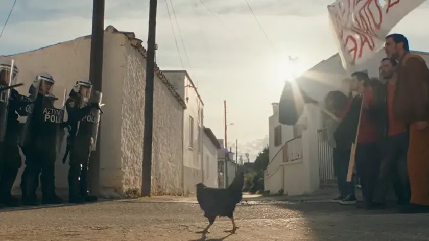 Un fotogramma del film "Hen – Storia di una gallina"