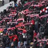 Una sciarpata dei tifosi dell’Unione (foto Andrea Lasorte)