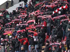 Una sciarpata dei tifosi dell’Unione (foto Andrea Lasorte)