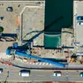 Una veduta dall'alto del cantiere