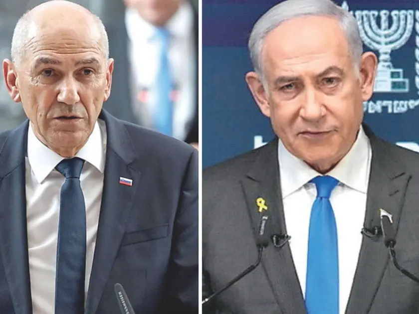 A sinistra Janez Janša, a destra il premier israeliano Benjamin Netanyahu