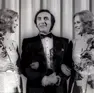 Pippo Baudo assieme alle sorelle Alice ed Helen Kessler in un momento della sua lunghissima carriera