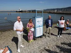 La presentazione dello scivolo per disabili al Pedocin Foto Lasorte