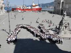 La “N” umana di Nautico. Foto Andrea Lasorte