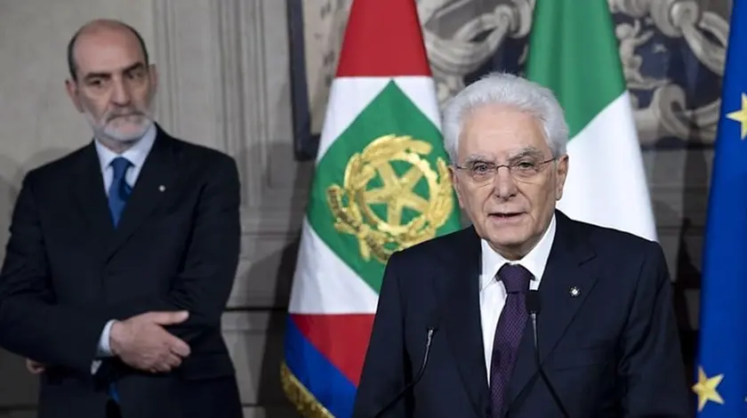 Giovanni Grasso insieme a Sergio Mattarella al Quirinale