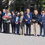 La cerimonia al parco della Rimembranza (foto Simcic / Tibaldi)