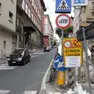 Il tratto interessato ai lavori in via Commerciale. Foto Andrea Lasorte