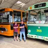 I fratelli muggesani Fulvio e Dennis Tarlao nel capannone