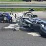 Le due motociclette coinvolte nell’incidente a Pradamano (foto Petrussi)
