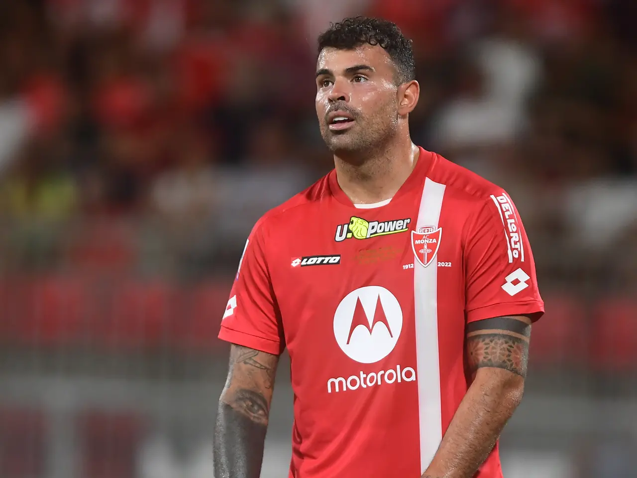 Andrea Petagna con la maglia del Monza (foto LaPresse)