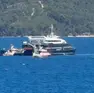 Il catamarano Krilo Eclipse dopo lo scontro con la barca a vela