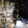 Ciò che resta di una delle stanze distrutte dall'incendio