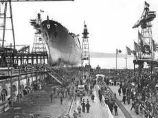 Trieste 28.10.1931 - Il varo del "Conte di Savoia" al cantiere San Marco