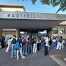 Studenti all'ingresso del Marinelli di Udine. Foto Petrussi