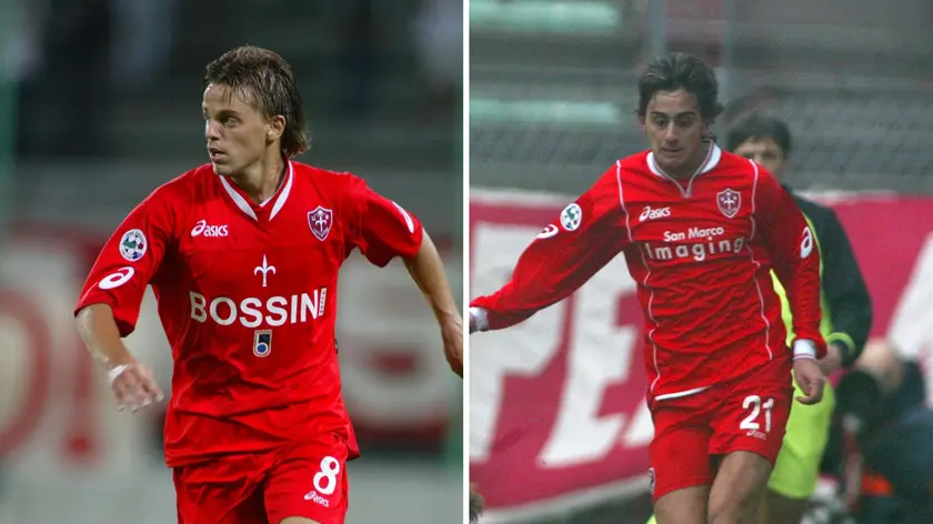 Daniele Galloppa e Alberto Aquilani in maglia rossolabadata (foto archivio Lasorte)