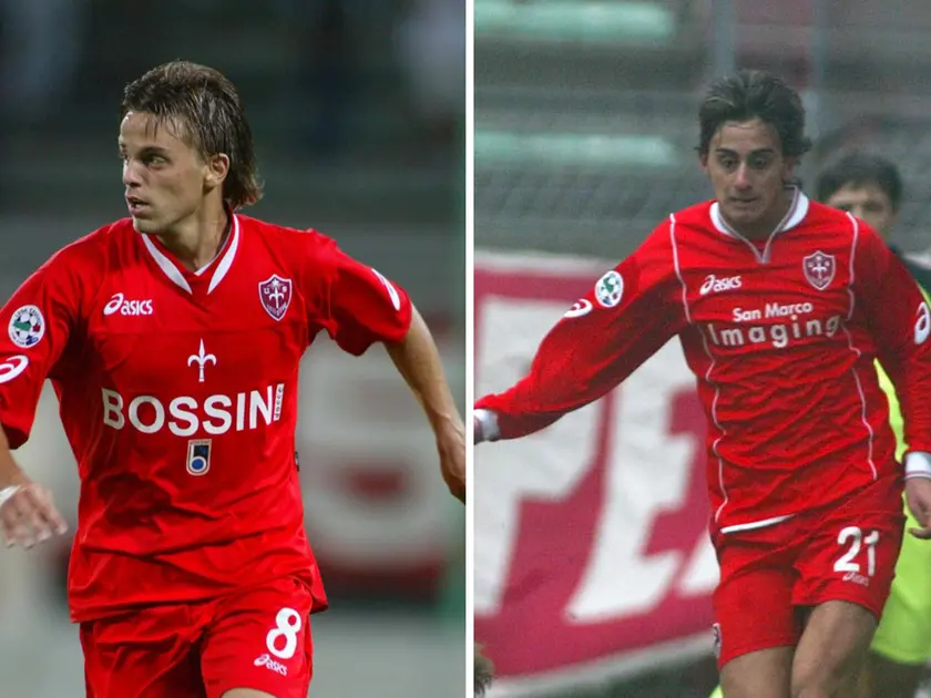 Daniele Galloppa e Alberto Aquilani in maglia rossolabadata (foto archivio Lasorte)