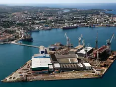 Il cantiere di Scoglio Olivi a Pola