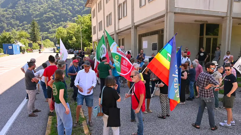 La protesta al valico di Stupizza