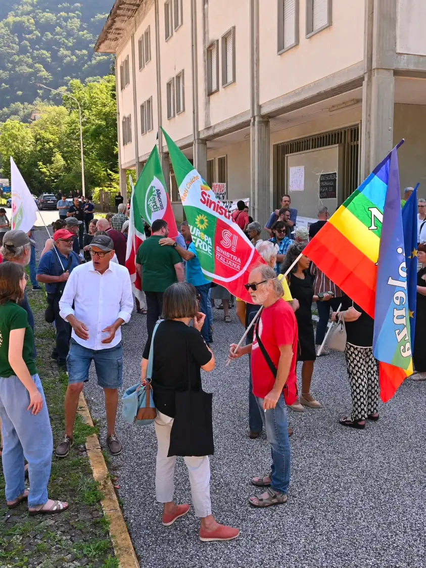 La protesta al valico di Stupizza