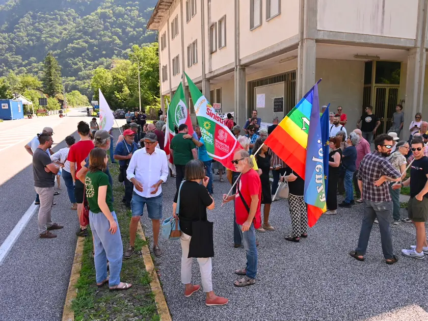 La protesta al valico di Stupizza