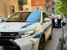 L'intervento della polizia locale per l'incidente in via Ghirlandaio. Foto di Massimo Silvano