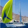 Le tappe del viaggio: da Chioggia fino a Ragusa/Dubrovnik e, a destra, il glorioso due alberi in andatura portante, sotto spinnaker